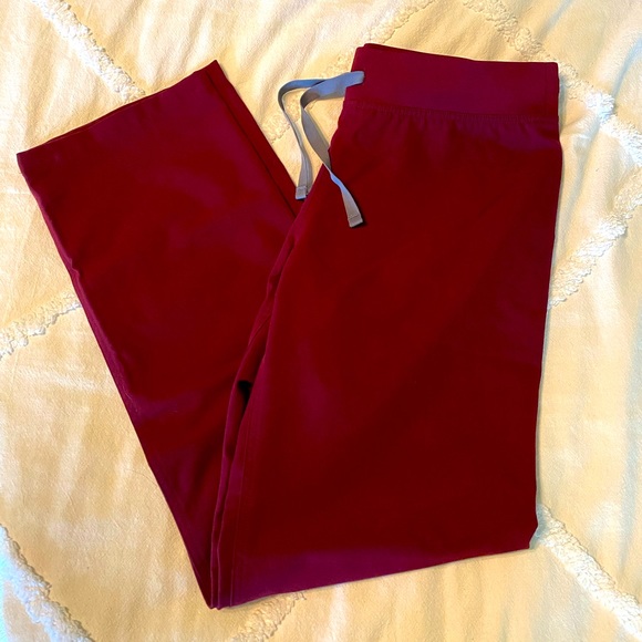 Figs Pants - Figs Burgundy Livingston Small Scrub Pants